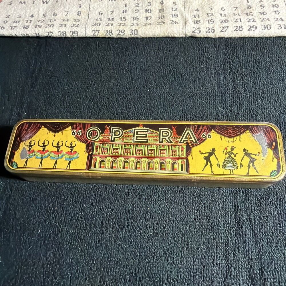 Vtg. West Germany U.S. Zone Opera Harmonica Tin